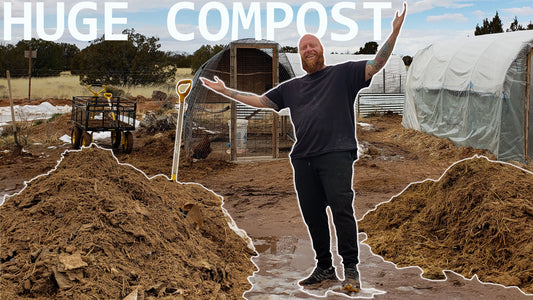 Huge compost piles from my little high desert homestead