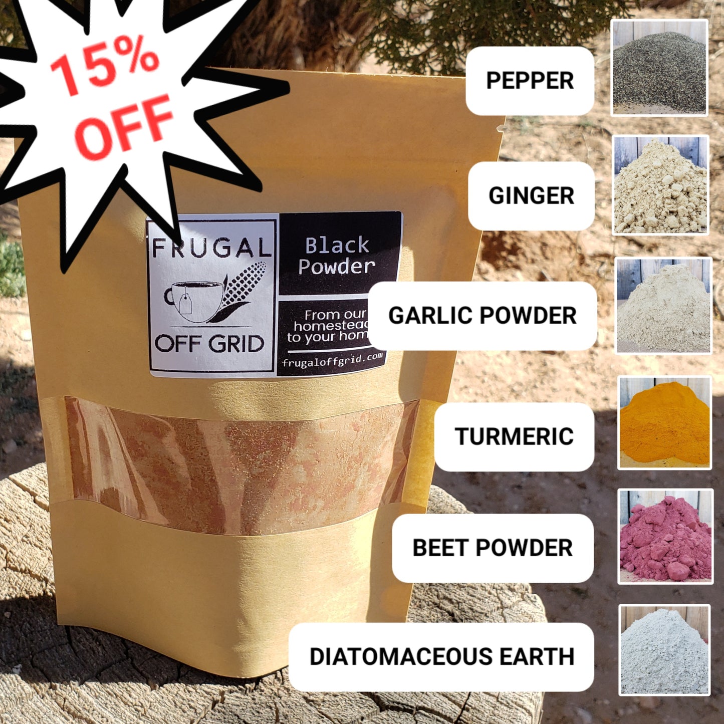 Frugal Off Grid black powder tonic