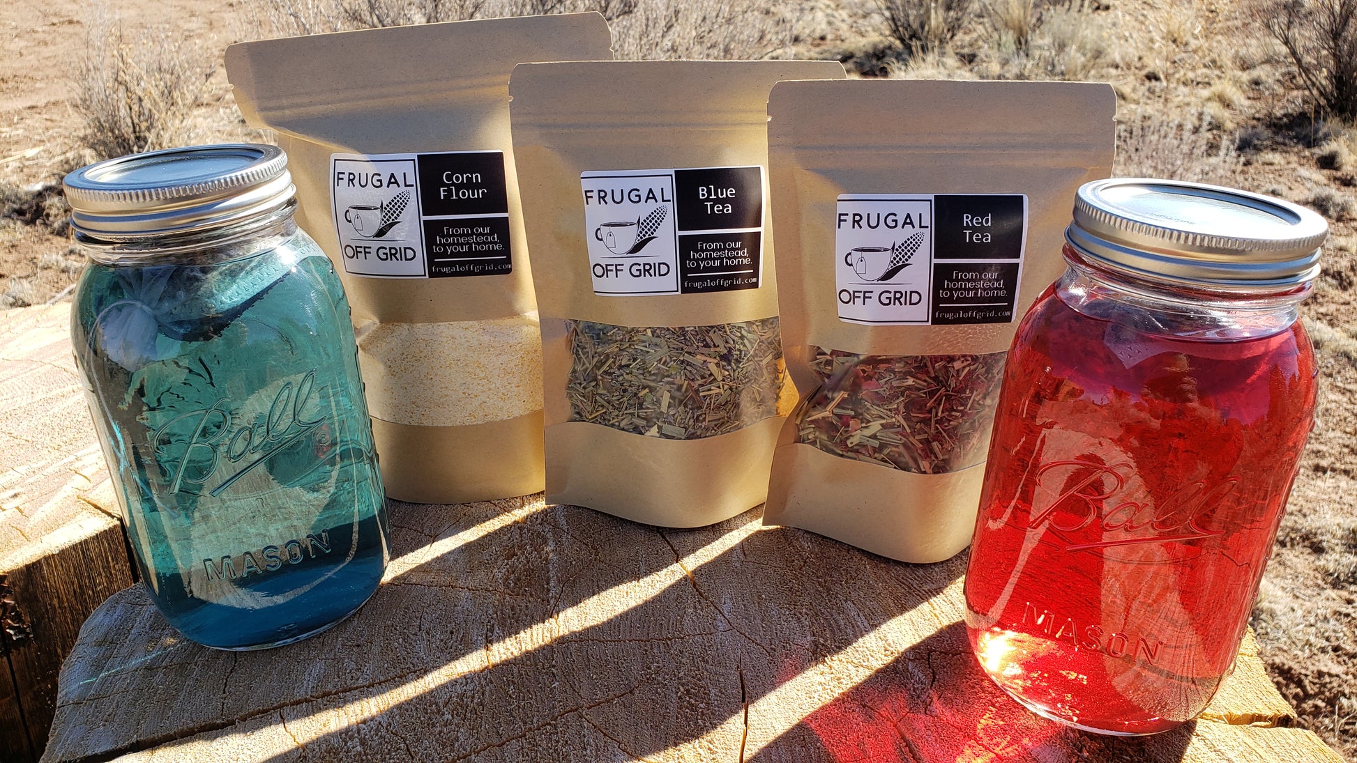 colorful herbal tea blends from the homestead
