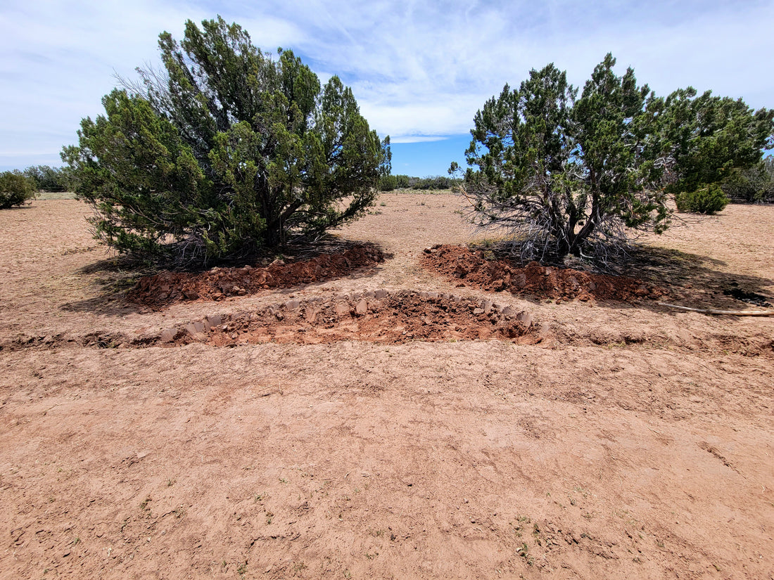 Digging swales and crescent ponds to green my high desert homestead