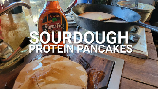 EASY Sourdough Protein Pancakes