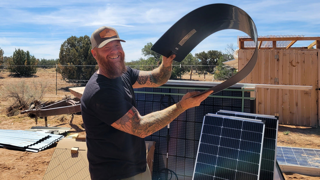 Flexible solar panels for off grid living