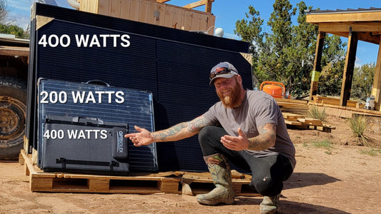 Portable solar panels for off-grid homesteading | OptiSolex 400W Portable SolarBag Kit