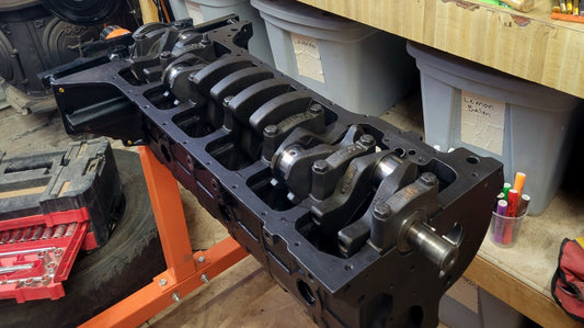 Chevy inline six rebuild INSTALLING CRANKSHAFT