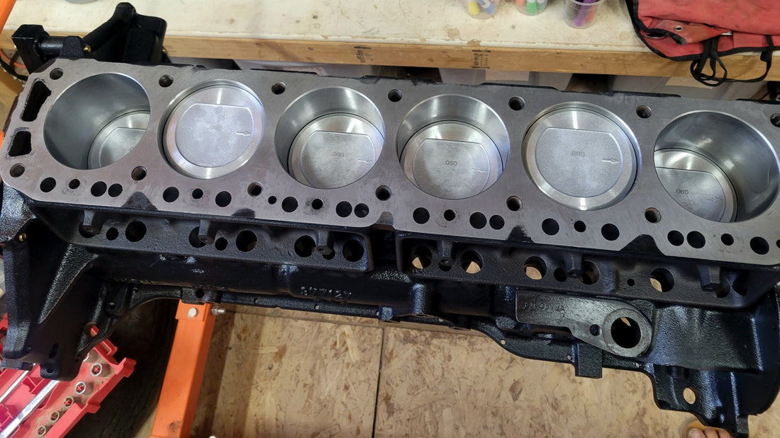 Chevy inline six rebuild NSTALLING PISTONS