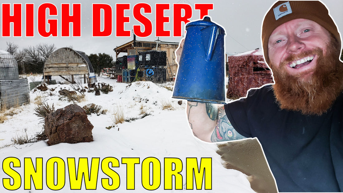 Snowstorm in the high desert of Arizona - Frugal Off Grid Homestead
