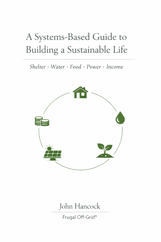 Systems-based guide and lecture on building a sustainable life by Frugal Off Grid