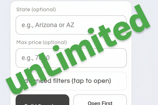 Land locator for rural and off grid property 