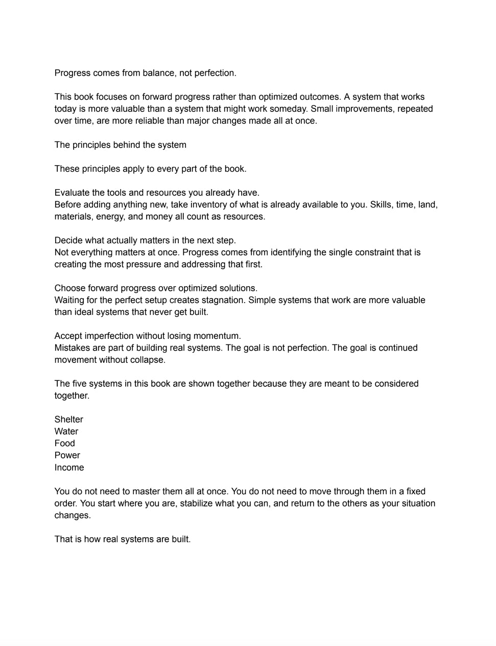 A Systems-Based Guide to Building a Sustainable Life